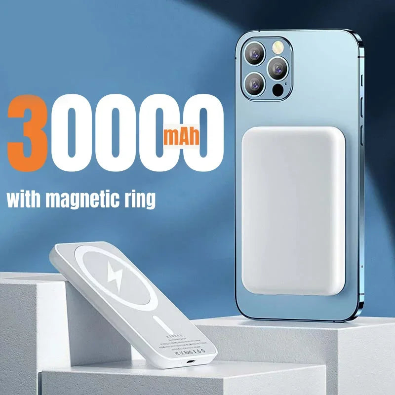 Batterie Externe Magnétique 500 000 mAh – Charge Sans Fil, Charge Rapide 22,5 W, Compatible iPhone, Samsung & Android