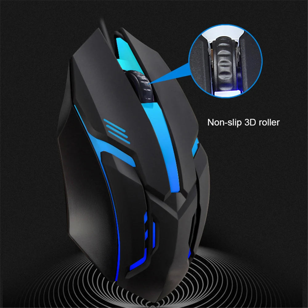Souris Gaming Filaire USB E-Sports RGB – 5000 DPI, LED Multicolore, Compatible PC & Ordinateur Portable