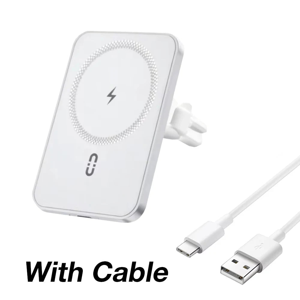 Support de Voiture Magnétique avec Chargeur Sans Fil – Compatible MagSafe pour iPhone 12 à 17 Pro Max