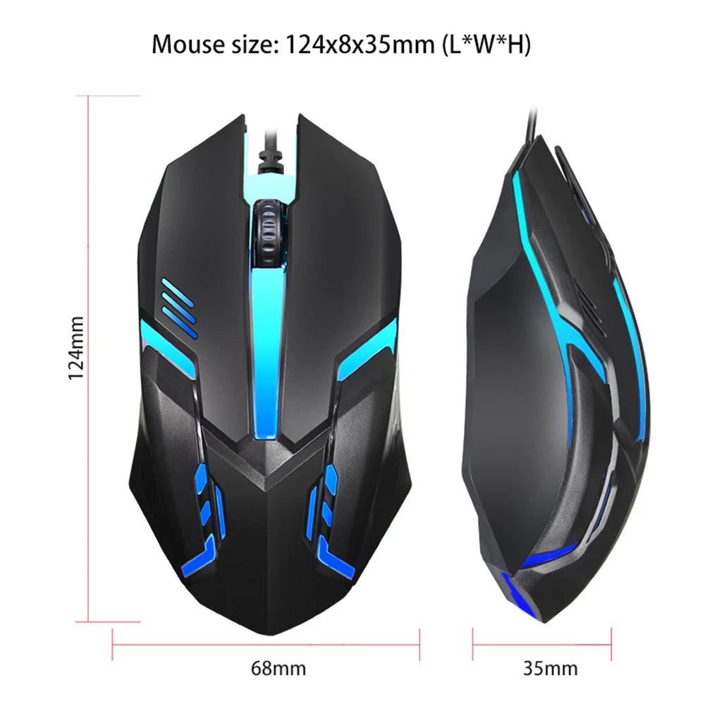 Souris Gaming Filaire USB E-Sports RGB – 5000 DPI, LED Multicolore, Compatible PC & Ordinateur Portable
