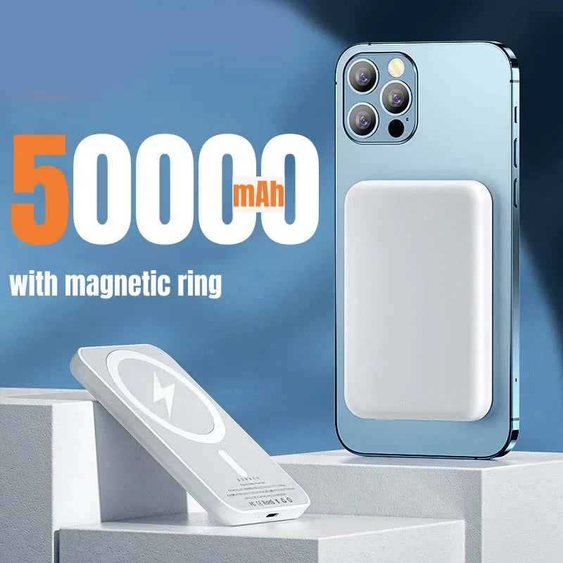 Batterie Externe Magnétique 500 000 mAh – Charge Sans Fil, Charge Rapide 22,5 W, Compatible iPhone, Samsung & Android