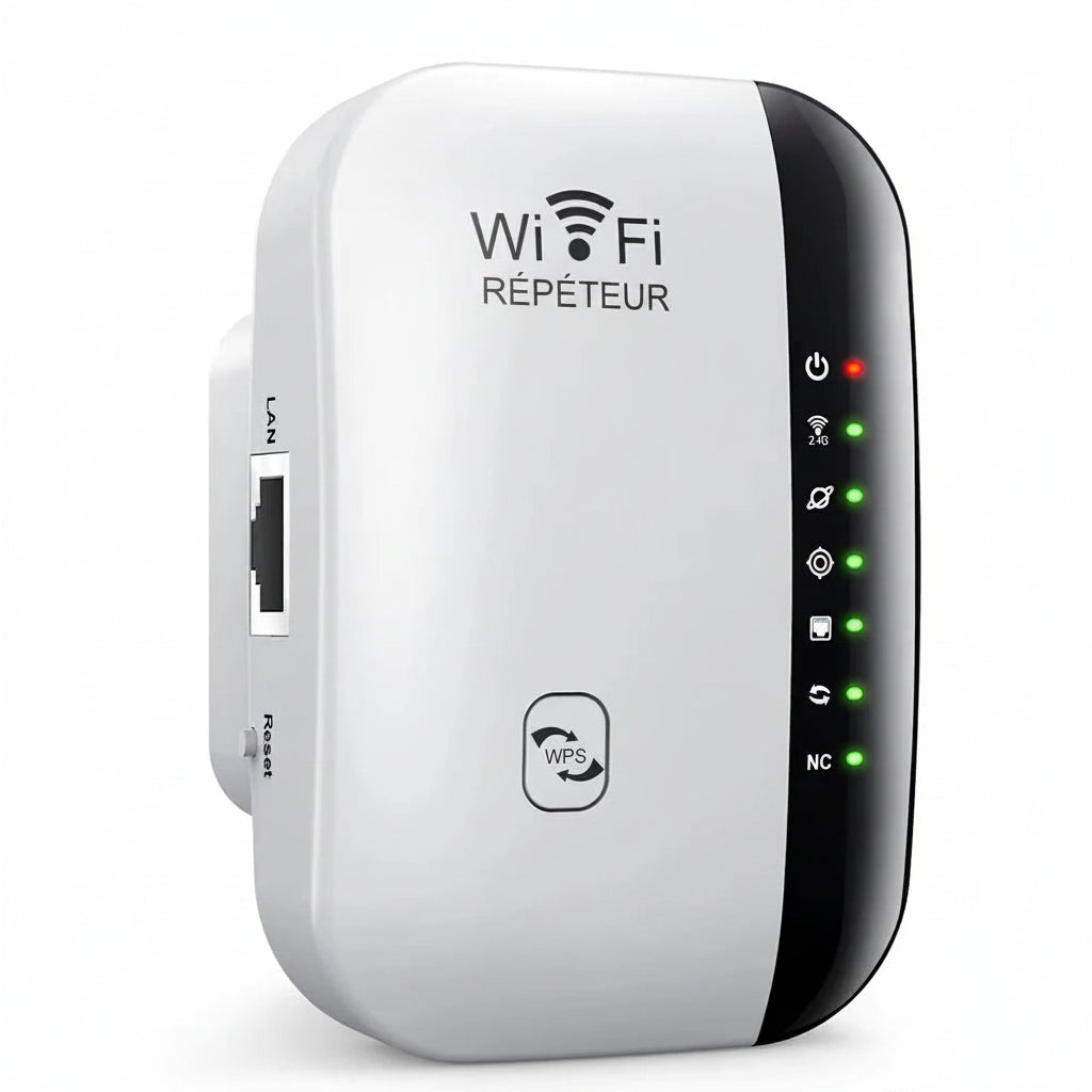 Répéteur Wi-Fi 300 Mbps – Amplificateur de Signal Wi-Fi 802.11N pour Maison & Bureau