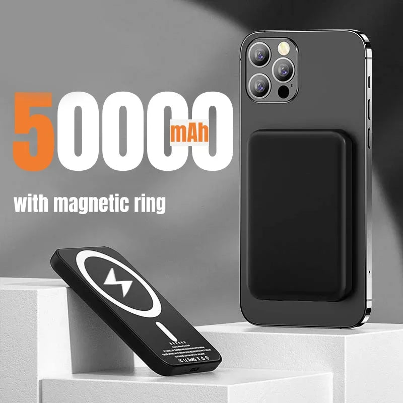 Batterie Externe Magnétique 500 000 mAh – Charge Sans Fil, Charge Rapide 22,5 W, Compatible iPhone, Samsung & Android